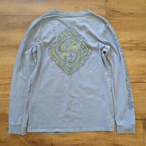 VTG Quiksilver Men Medium Shirt Skater Dragon Surf Flame Punk AOP Originals Y2K